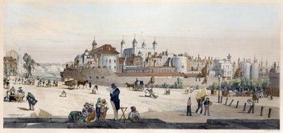 Tower of London en Munt van Great Tower Hill door Thomas Shotter Boys