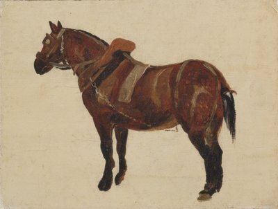 Studie van een Werkpaard door Thomas Sidney Cooper