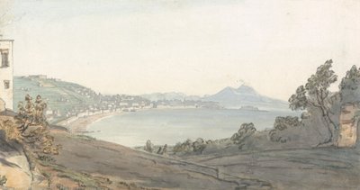 Chiaja van Napels vanaf Posillipo door Thomas Smith of Derby