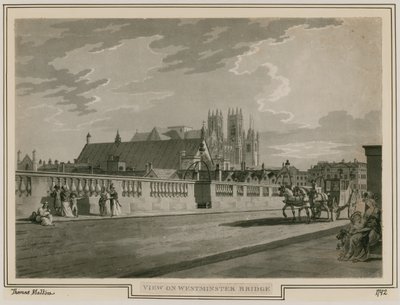 Uitzicht op Westminster Bridge door Thomas Snr. Malton
