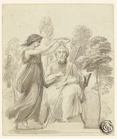 Homerus kronen door Thomas Stothard