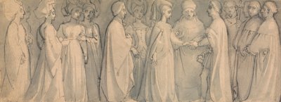Fries van een Middeleeuwse Bruiloft door Thomas Stothard