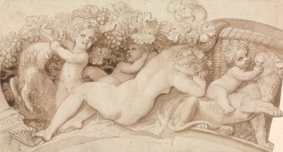 Reliëf Ontwerp voor een Zilveren Zoutvat door Thomas Stothard