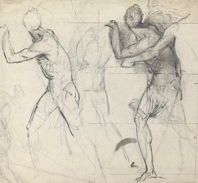 Schets van Klassieke Figuren in Actie door Thomas Stothard