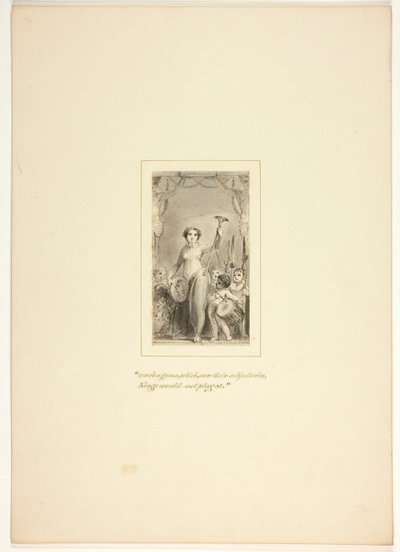 Studie voor een plaat uit De taak door Thomas Stothard