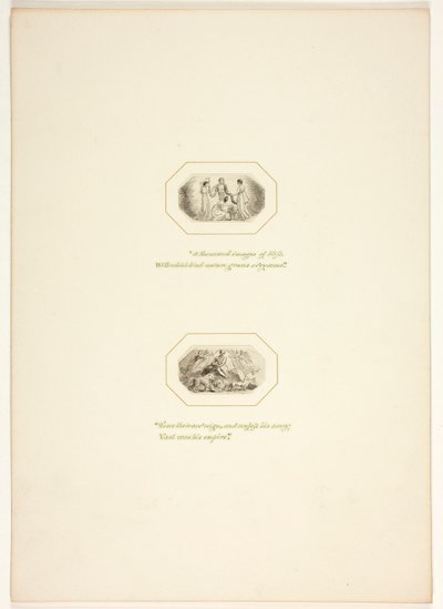 Studie voor een plaat uit The Task door Thomas Stothard