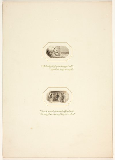 Studie voor een plaat uit The Task door Thomas Stothard