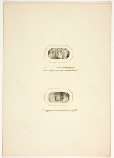 Studie voor een plaat uit The Task door Thomas Stothard