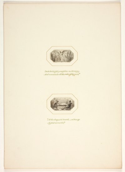 Studie voor een plaat uit The Task door Thomas Stothard