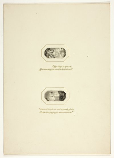 Studie voor een plaat uit The Triumphs of Temper, in het 1796 Royal Engagements Pocket Book door Thomas Stothard