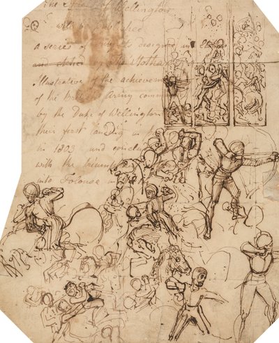 Studie voor het Wellington Schild door Thomas Stothard