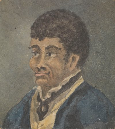 Portret van een matroos, met donkere huid en haar door Thomas Streatfeild