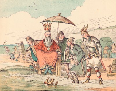 Knoet en zijn hovelingen, c1884 door Thomas Strong Seccombe