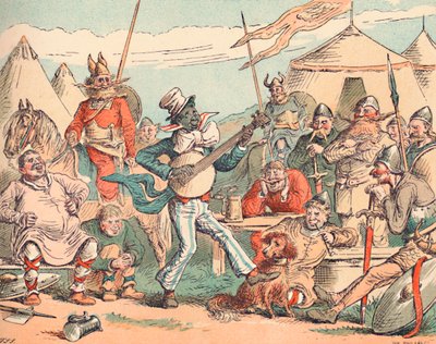 Koning Alfred in het Deense kamp, ca. 1884 door Thomas Strong Seccombe
