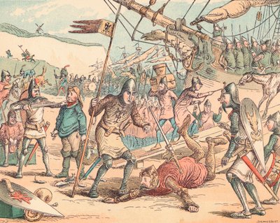 De Landing van Willem de Veroveraar, c1884 door Thomas Strong Seccombe