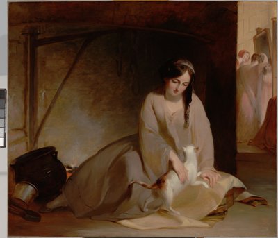Assepoester bij het Keukenvuur door Thomas Sully
