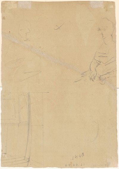 Figurenstudies (verso) door Thomas Sully