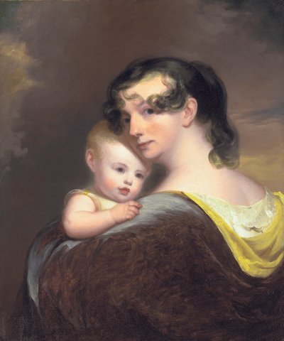 Portret van Esther Fortune Warren en haar dochter Hester, 1811 door Thomas Sully