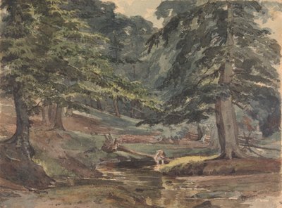 Beboste rivier scène door Thomas Sully