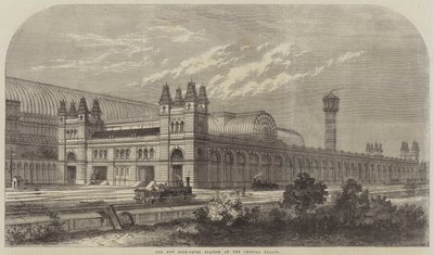 Het nieuwe hooggelegen station bij het Crystal Palace door Thomas Sulman