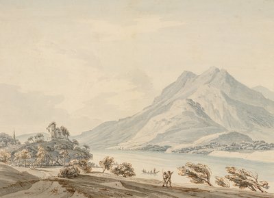 Berg van Rigi en het oude kasteel van Hapsbourg aan het meer van Luzern door Thomas Sunderland