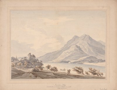 Berg van Rigi en het oude kasteel van Hapsbourg aan het meer van Luzern door Thomas Sunderland