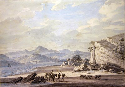 Ulverston Sands met Coniston Fells in de verte door Thomas Sunderland