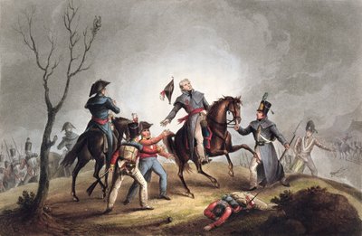 De Dood van Sir John Moore, La Coruna, Spanje, 17 januari 1809 door Thomas Sutherland