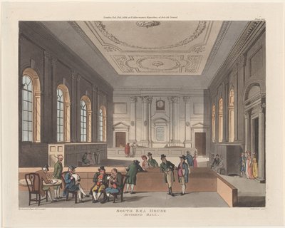 South Sea House, Dividend Hall, 1 februari 1810 door Thomas Sutherland