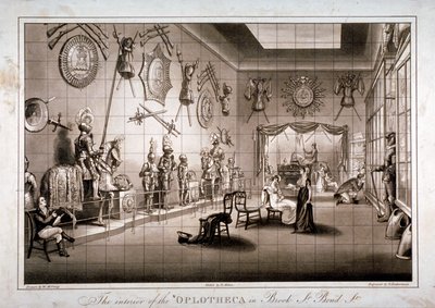 De Hoplotheca, Brook Street, Westminster, Londen, ca. 1810 door Thomas Sutherland