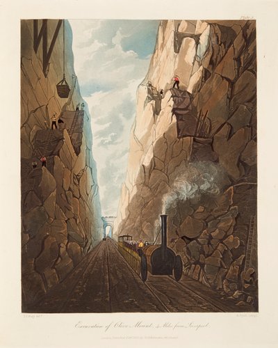 Opgraving van Olive Mount, 4 mijl van Liverpool, 1831 door Thomas Talbot Bury