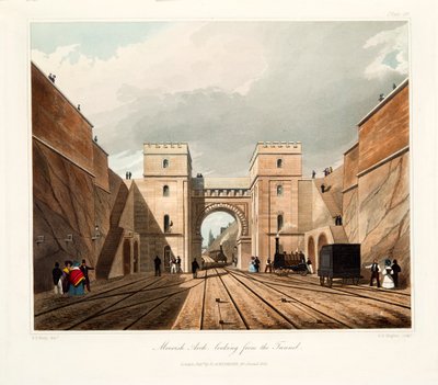 Moorse Boog, kijkend vanuit de Tunnel, 1831 door Thomas Talbot Bury