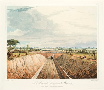 Dichtbij Liverpool, kijkend naar Manchester, 1831 door Thomas Talbot Bury