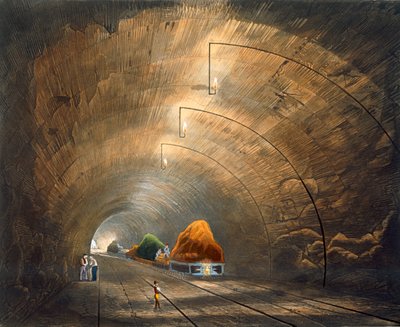 De Tunnel, Liverpool en Manchester Railway door Thomas Talbot Bury
