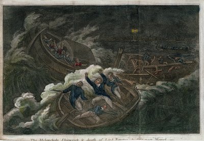 Het melancholische schipbreuk en de dood van Lord Royston door Thomas Tegg