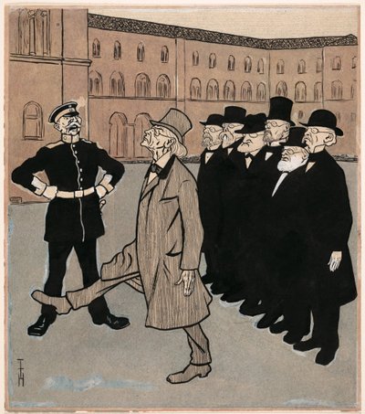 De vrijheid van wetenschap; Simplicissimus V/5 door Thomas Theodor Heine