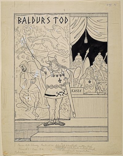 Concurrentie voor Oberammergau; Simplicissimus XXXV/8 door Thomas Theodor Heine