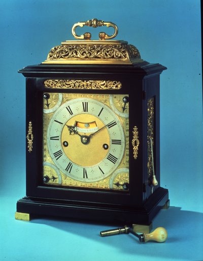 De Sussex Tompion, een Charles II acht dagen tafelklok met trekkwartierherhaling, ca.1675-80 door Thomas Tompion