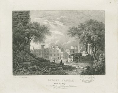 Dudley Kasteel - De Donjon: lithografie, nd [19e eeuw] door Thomas Underwood