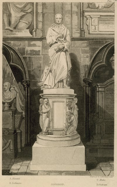 Gedenkteken voor Addison, Westminster Abbey, Londen door Thomas Uwins