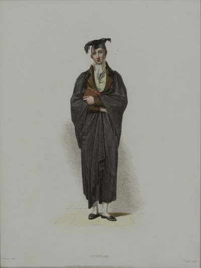 Geleerde, gegraveerd door J. Agar, gepubliceerd in R. Ackermann