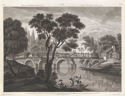 Ontwerp van een Vervallen Brug voor de Tuin bij Sion door Thomas Vivares