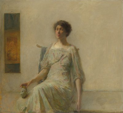 Dame met een Masker, 1911 door Thomas Wilmer Dewing