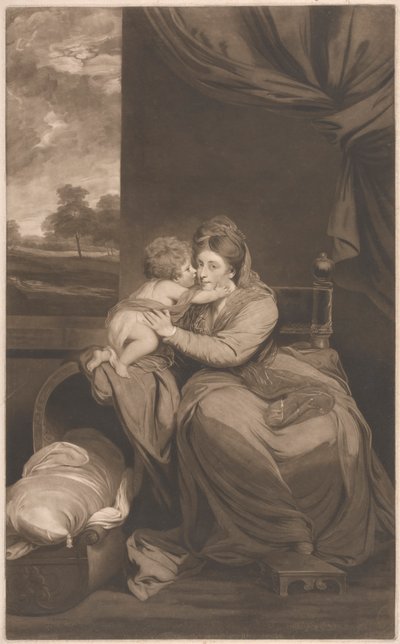 Elizabeth Lady Melbourne met Haar Zoon, de Eerwaarde Peniston Lamb door Thomas Watson
