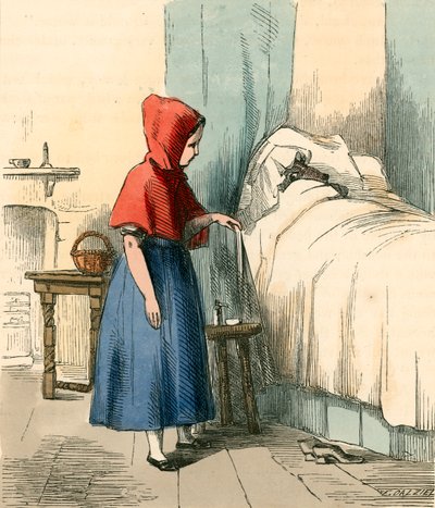 Aan het bed van haar grootmoeder door Thomas Webster