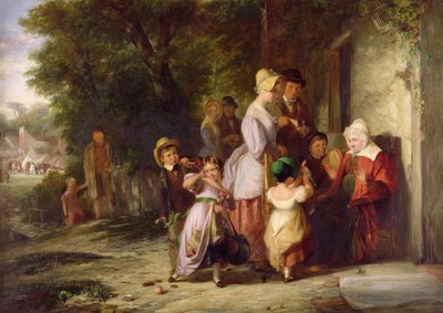 Terug van de kermis door Thomas Webster