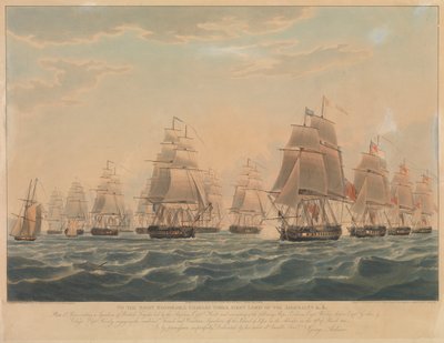 Nederlaag van het Franse en Italiaanse eskader door Thomas Whitcombe