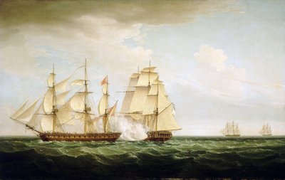 De gevechtsmanoeuvres van het Britse schip 