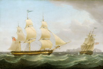 Het schip Phoenix, eind 18e eeuw - begin 19e eeuw door Thomas Whitcombe