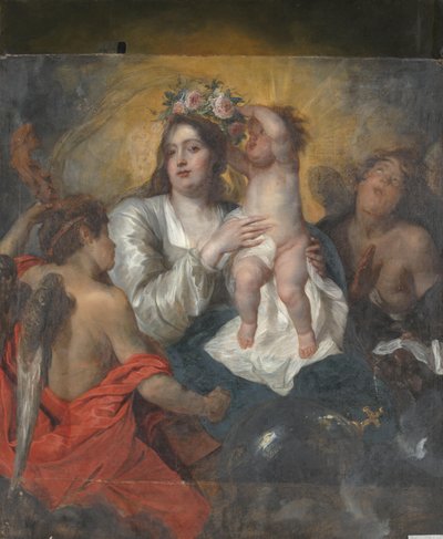De Maagd gekroond door het Christuskind door Thomas Willeboirts Bosschaert